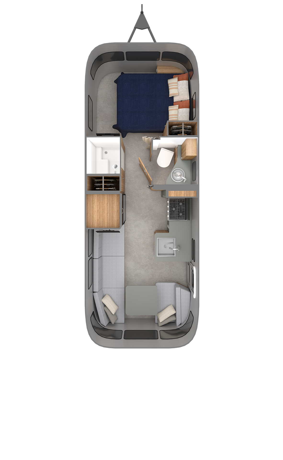 2027 Airstream Trade Wind 25FBT - Floorplan 1