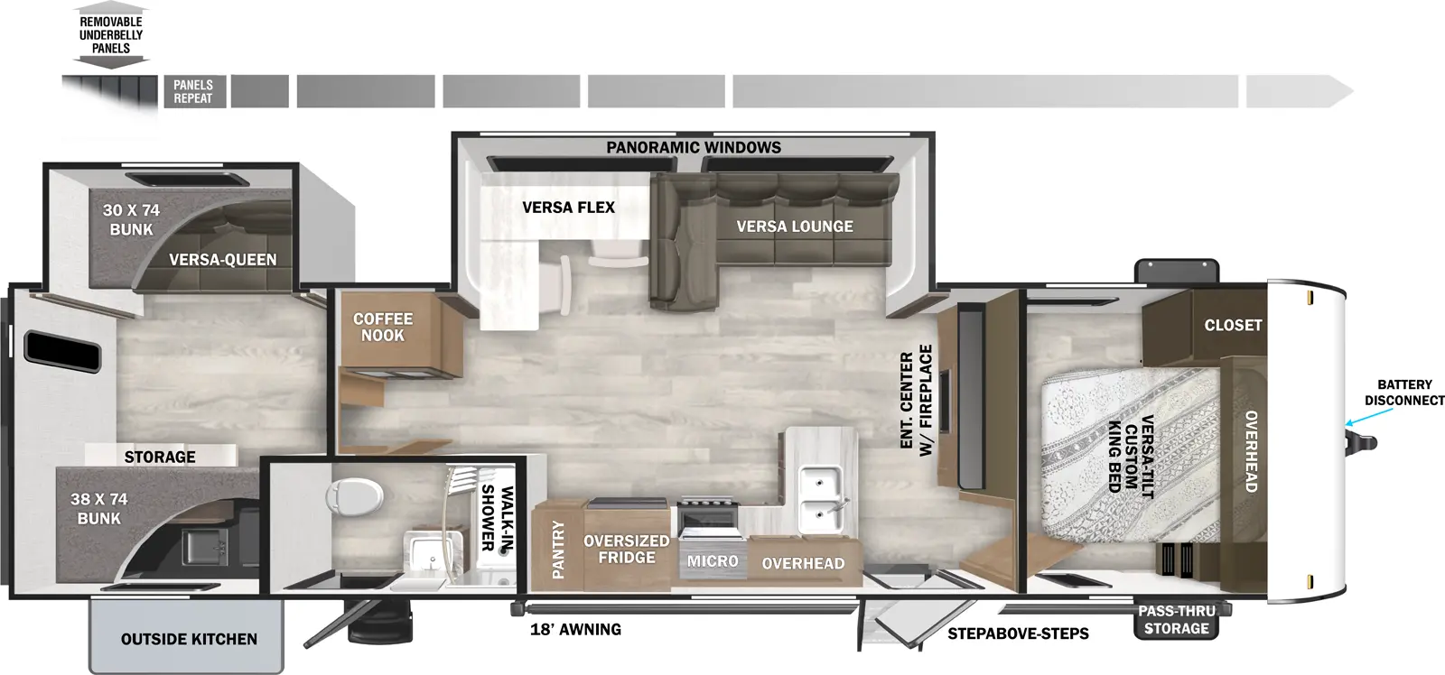 2026 FOREST RIVER 32BHDS - Floorplan 1