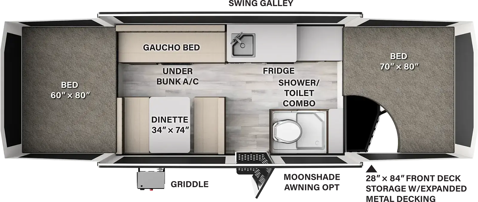 2027 Forest River Flagstaff MAC 227MT - Floorplan 1