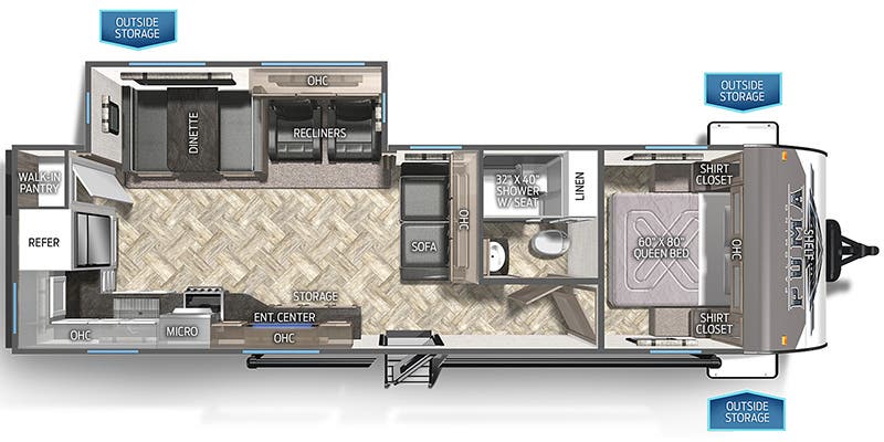2023 FOREST RIVER PUMA 28RKQS - Floorplan 1