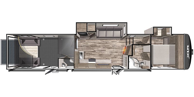 2021 Forest River XLR Boost 36TSX16 - Floorplan 1