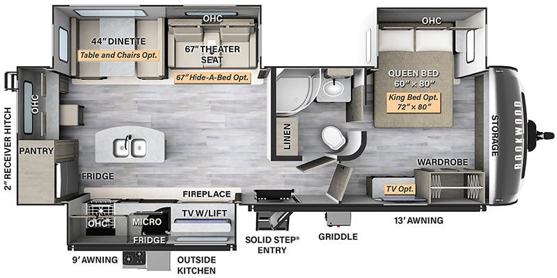 2023 Forest River Rockwood Ultra Lite 2720IK - Floorplan 1