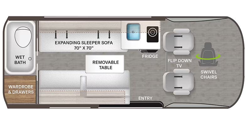 2025 THOR MOTORCOACH 19A - Floorplan 1