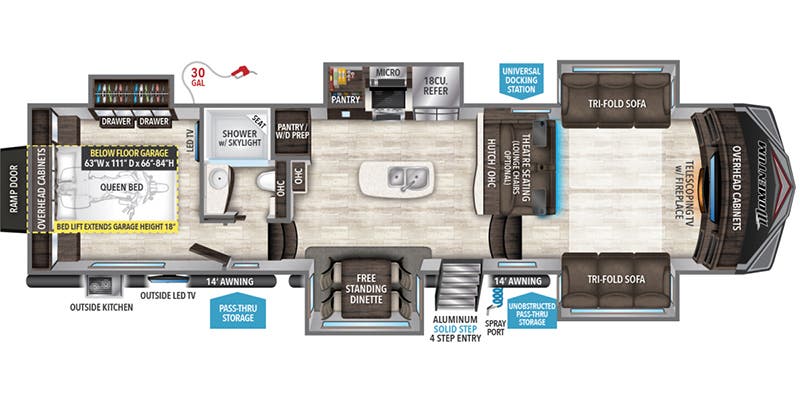 2019 GRAND DESIGN 376TH - Floorplan 1