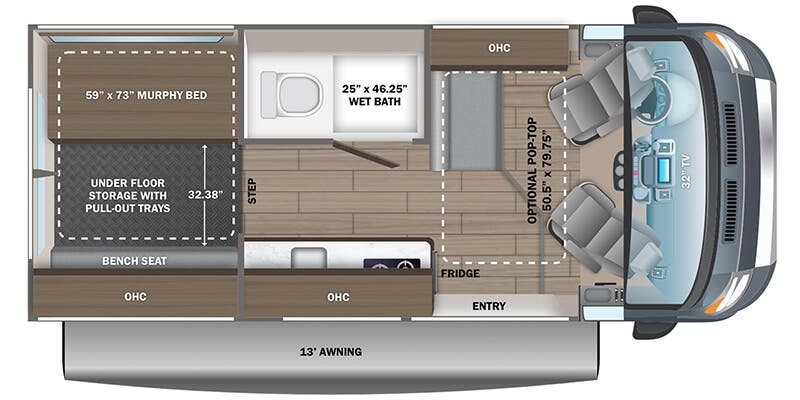 2026 Jayco Swift 20E - Floorplan 1