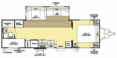2003 Forest River Salem LE 29BHSS - Floorplan 1