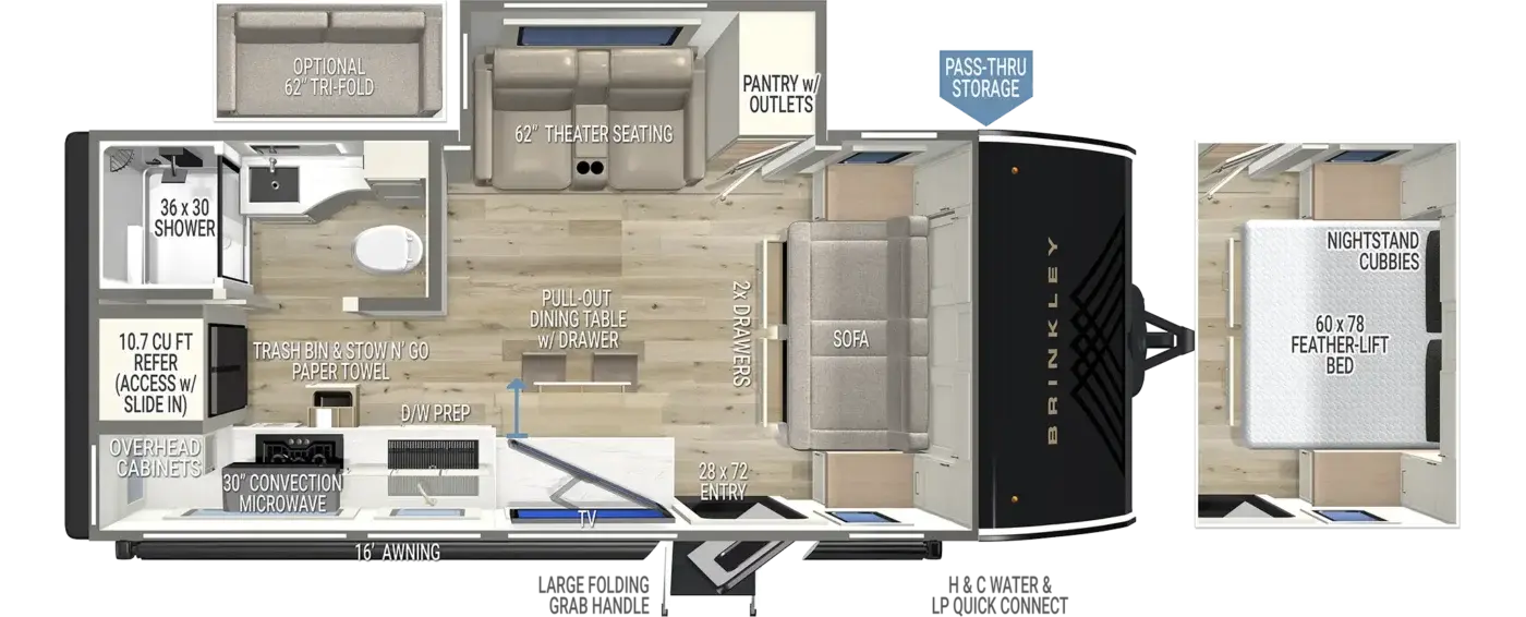 2027 Brinkley RV Model Ix 20x - Floorplan 1