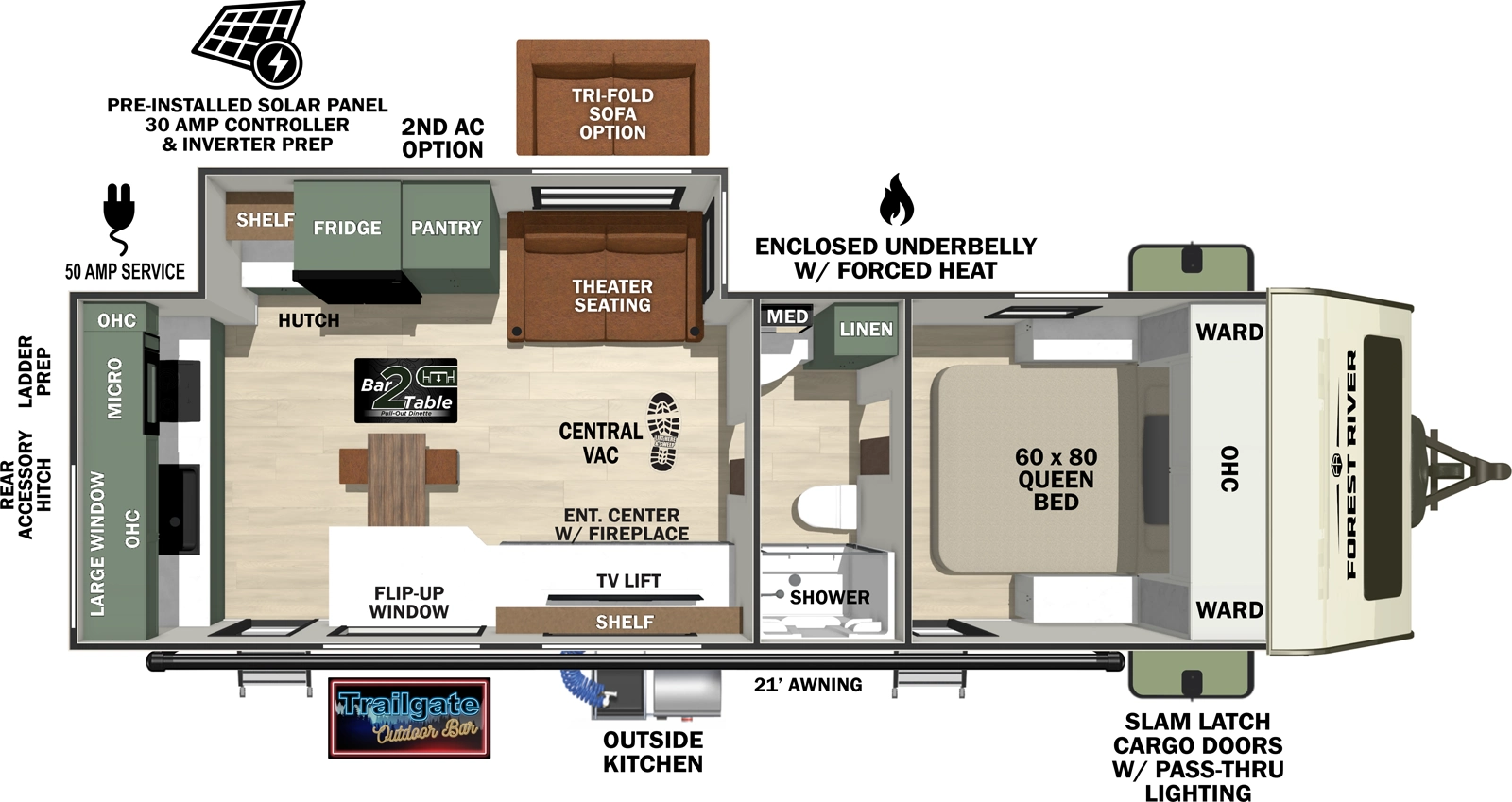 2026 FOREST RIVER 20.6 - Floorplan 1