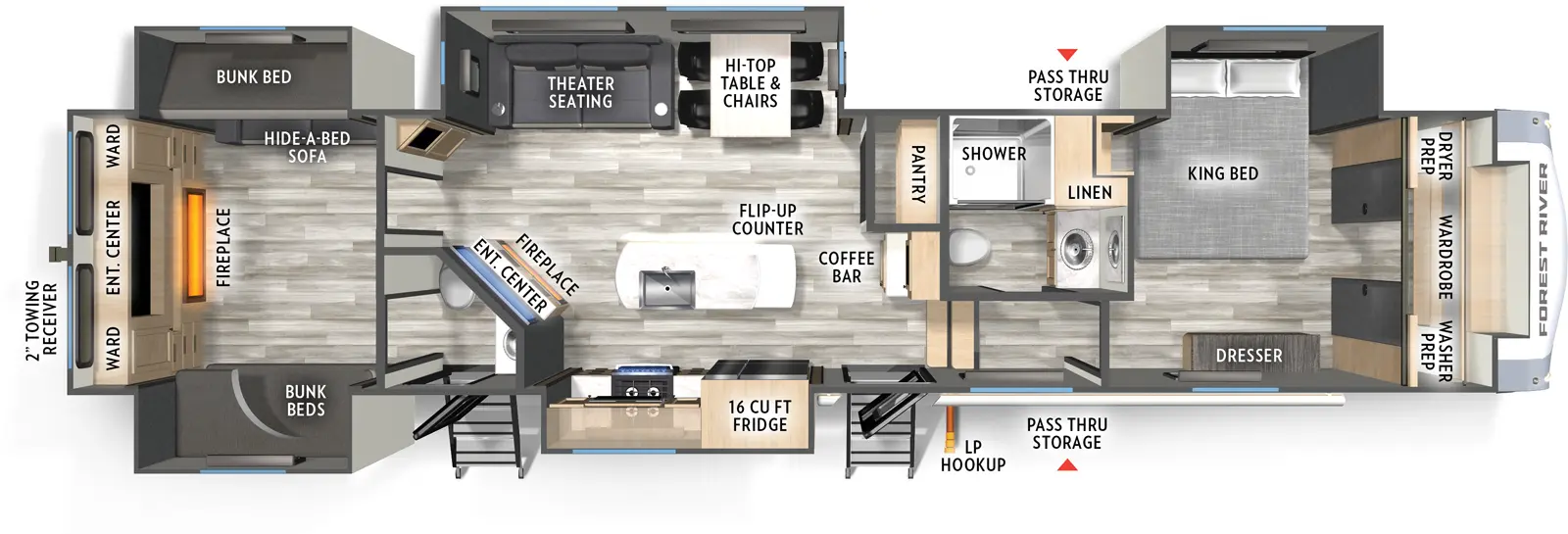2026 FOREST RIVER 37BEST - Floorplan 1