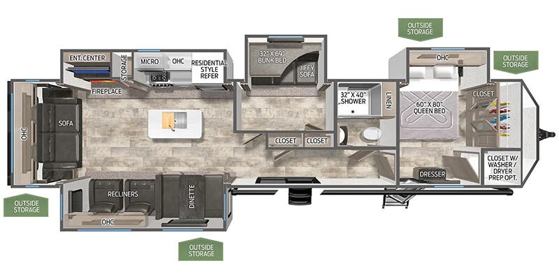 2026 PALOMINO 38RLB - Floorplan 1