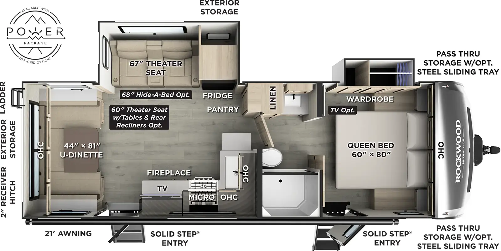 2026 Forest River Rockwood Ultra Lite 2618RD - Floorplan 1