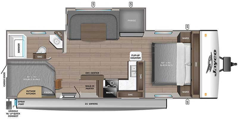 2024 Jayco Jay Feather 24BH - Floorplan 1