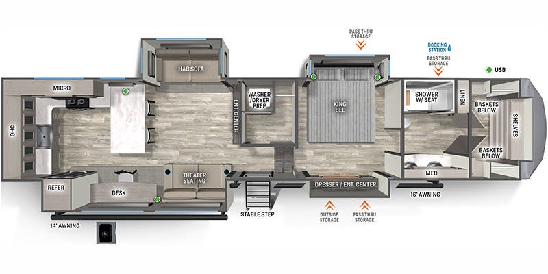 2026 Forest River Sierra 3800RK - Floorplan 1