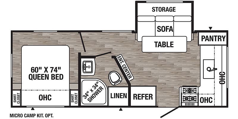 2021 FOREST RIVER PALOMINO M-22FKC - Floorplan 1