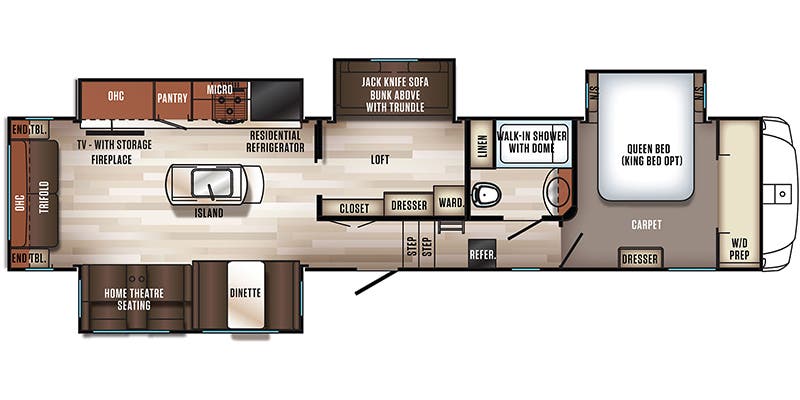 2018 FOREST RIVER 36BHQ - Floorplan 1