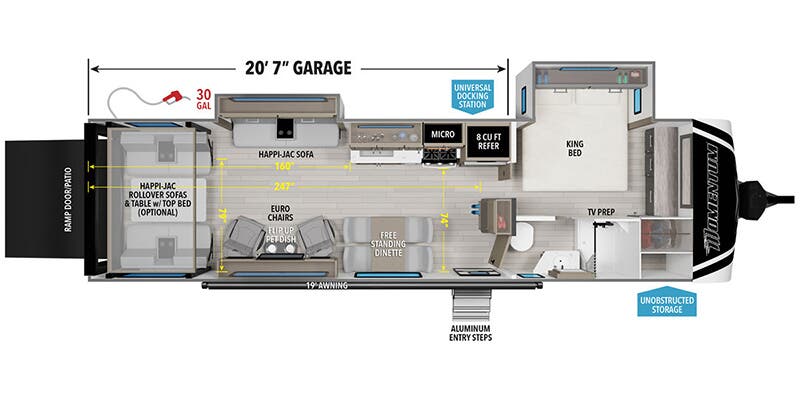 2026 Grand Design Momentum G-Class 29GS - Floorplan 1