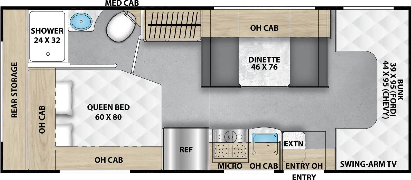 2026 Coachmen Cross Trail 23XG 4X4 - Floorplan 1