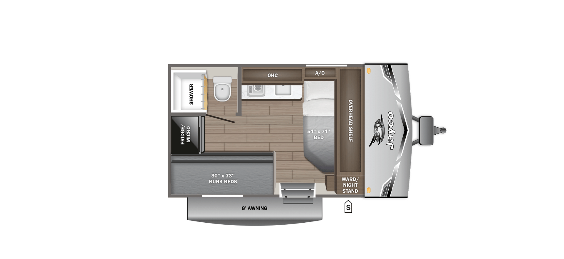 2027 Jayco Jay Flight SLX 130BHW - Floorplan 1