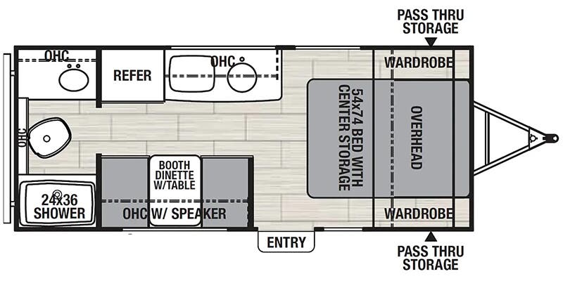 2024 Coachmen Northern Spirit Bijou 18RBB - Floorplan 1