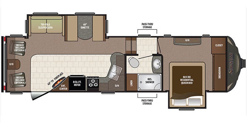 2018 Keystone Sprinter Limited 269FWRLS - Floorplan 1