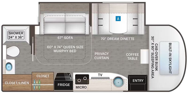2025 THOR MOTORCOACH 24FB - Floorplan 1
