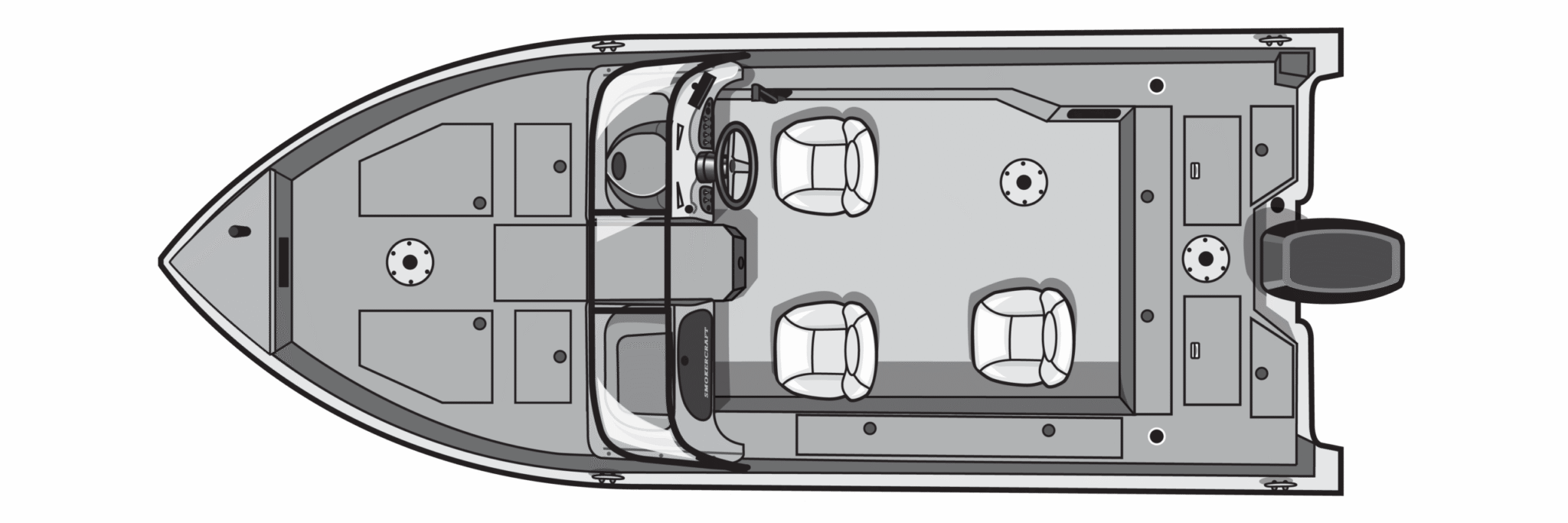 2026 Smokercraft SMOKERCRAFT ADVENTURER 188 DC PRO floorplan