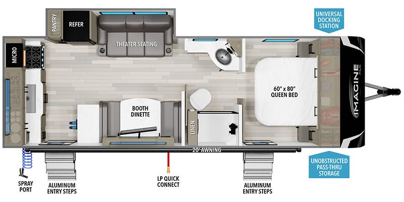 2025 Grand Design Imagine XLS 23LDE floorplan