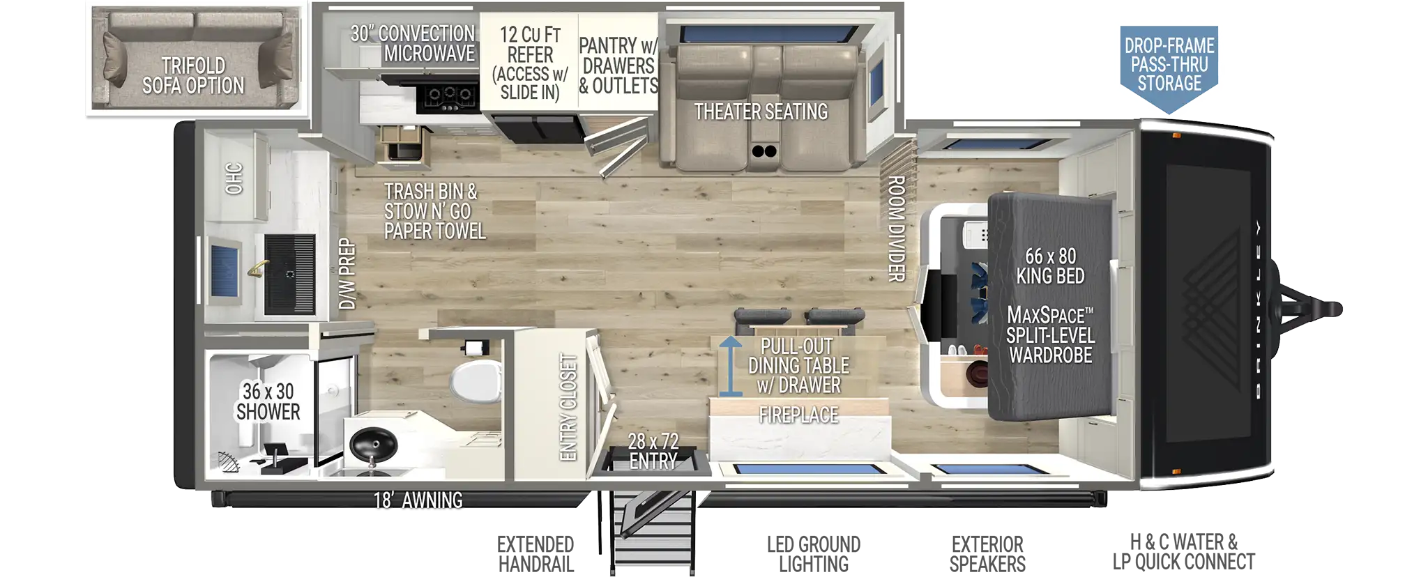 2026 Brinkley RV Model I 235 - Floorplan 1