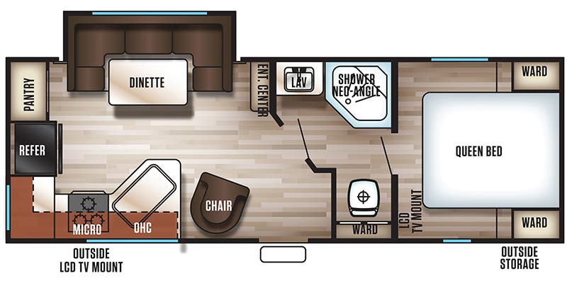 2017 Forest River Grey Wolf 24RK - Floorplan 1