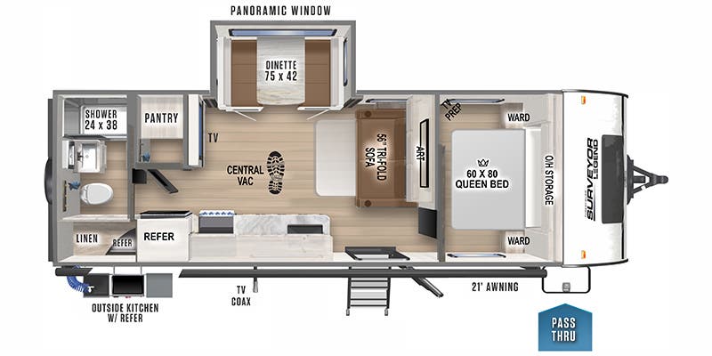2024 Forest River Surveyor Legend 252RBLE - Floorplan 1