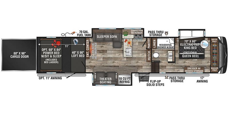 2021 KZRV, LP VENOM 3911TK - Floorplan 1