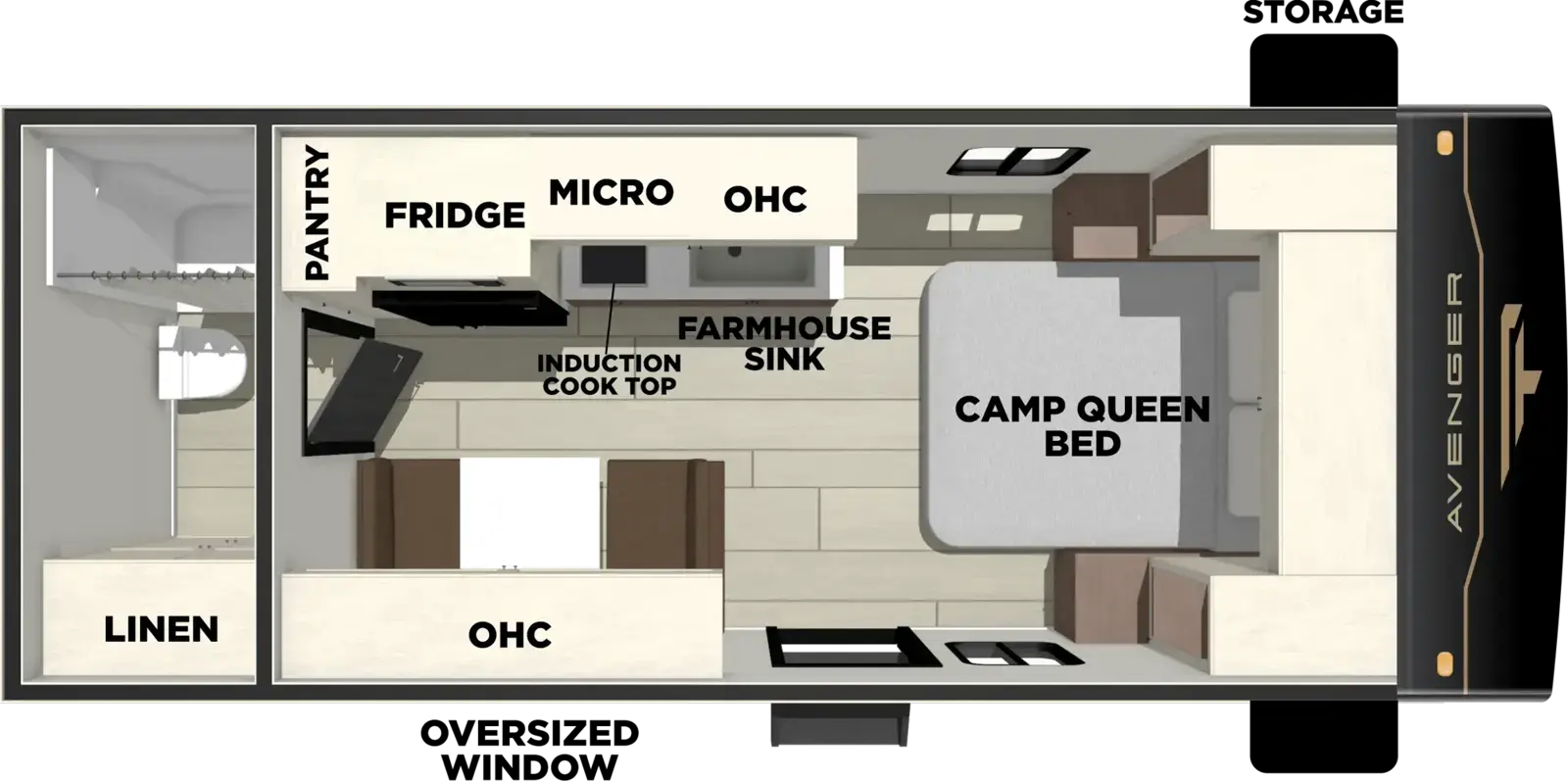 2027 Forest River Avenger LT 16RBX - Floorplan 1