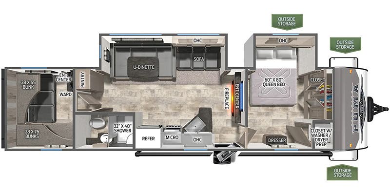 2024 PALOMINO 29BHSQ - Floorplan 1