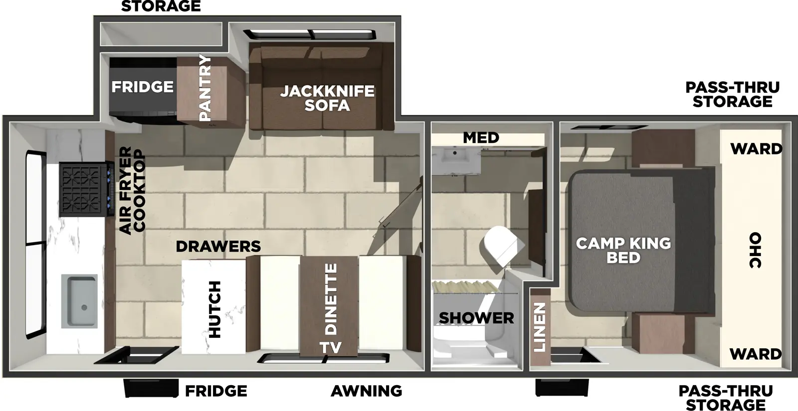 2026 FOREST RIVER TRACER 235RK - Floorplan 1