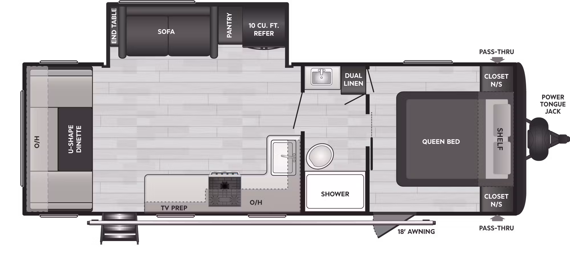 2025 Keystone Hideout Sport 254RD - Floorplan 1