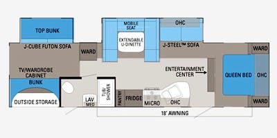 2011 Jayco 32BHDS JAYFLIGHT floorplan