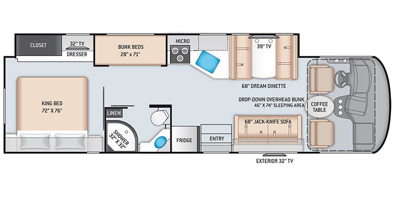 2022 THOR A.C.E. EVO 32.3 - Floorplan 1