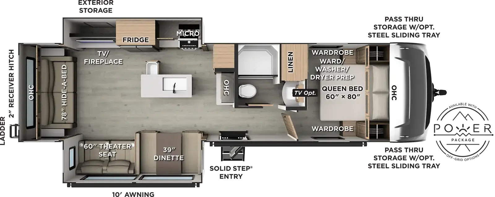 2027 Forest River Rockwood Ultra Lite 2916RL - Floorplan 1