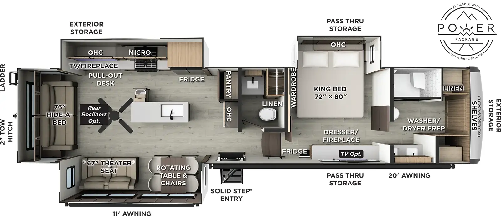 2026 Forest River Rockwood Signature 401SFB - Floorplan 1