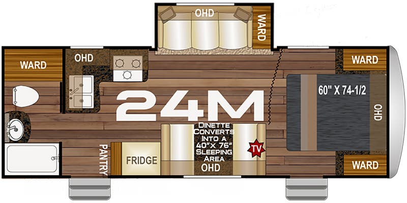2022 Northwood Nash 24M - Floorplan 1