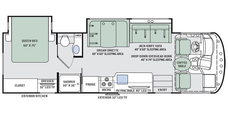 2022 Thor Motor Coach A.C.E. 30.3 - Floorplan 1