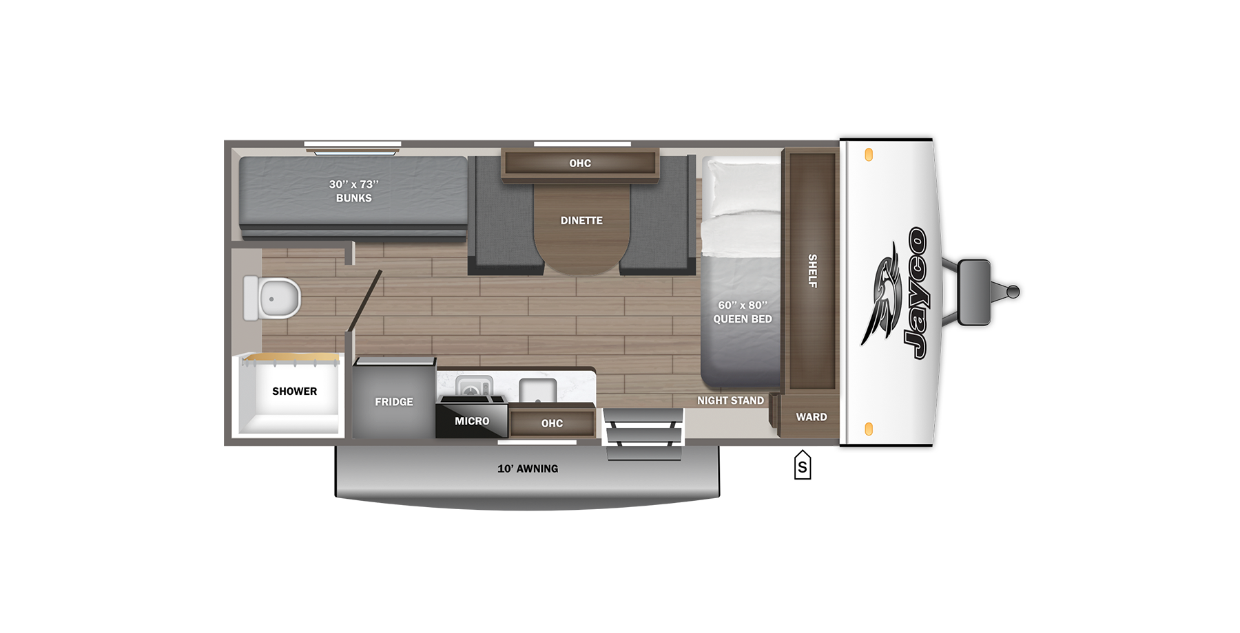 2027 Jayco Jay Feather Air SL 17BHSL - Floorplan 1