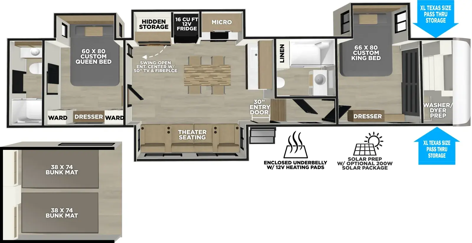 2027 FOREST RIVER 376FAM - Floorplan 1