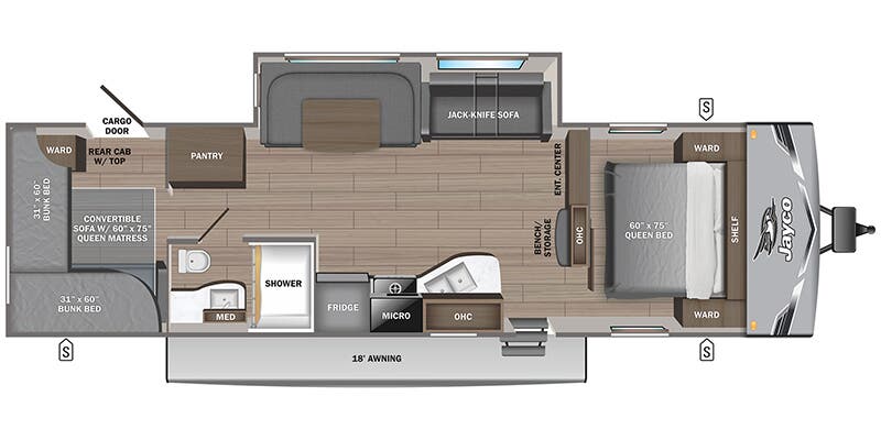 2025 JAYCO Jay Flight 294 QBS - Floorplan 1
