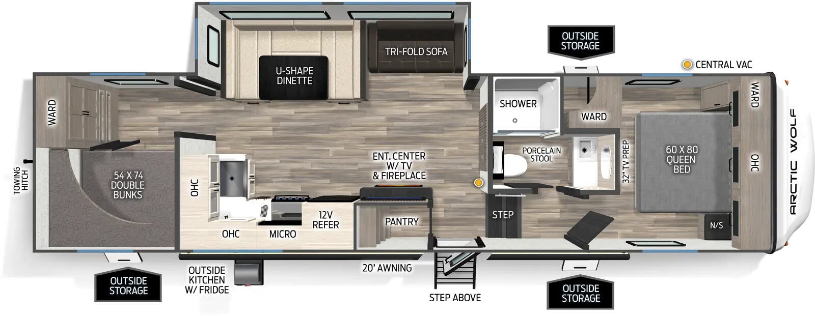 2026 Forest River Cherokee Arctic Wolf 287BH - Floorplan 1