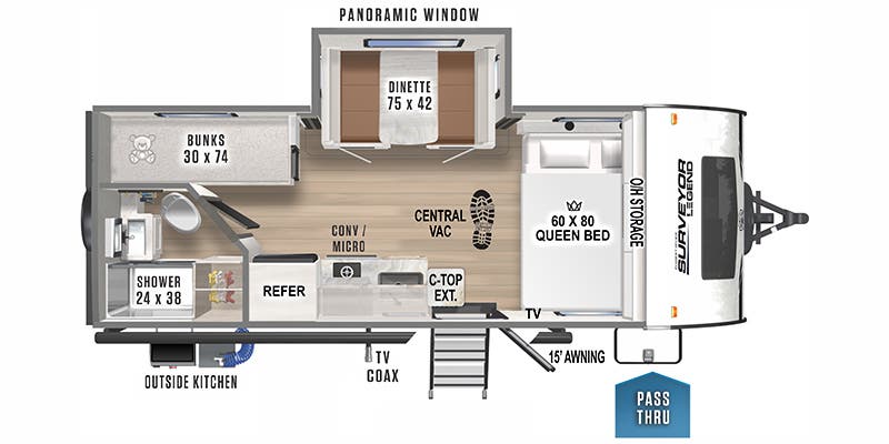 2024 FOREST RIVER 19BHLE - Floorplan 1