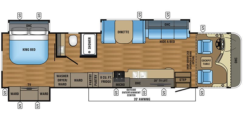 2017 JAYCO PRECEPT 35S - Floorplan 1