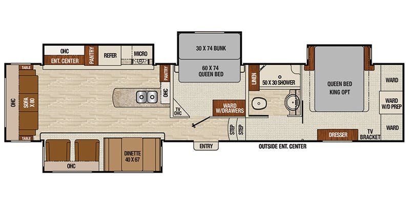 2016 Coachmen Chaparral 390QSMB - Floorplan 1