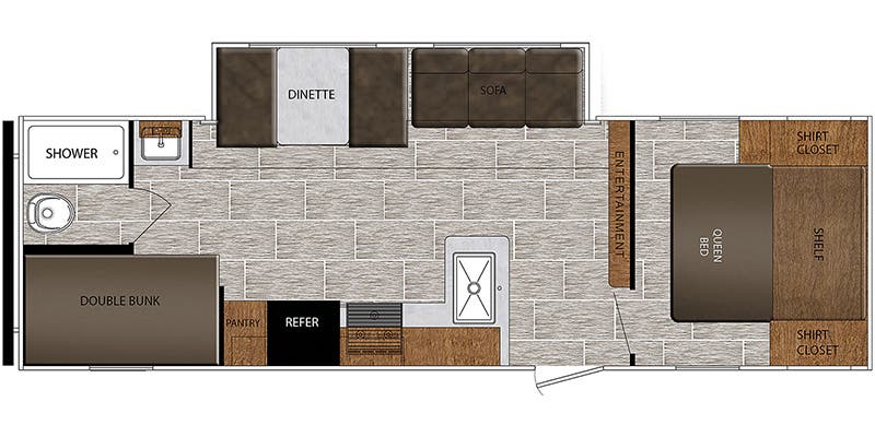 2022 FOREST RIVER AVENGER 26DBSLE - Floorplan 1