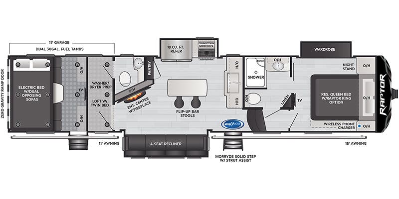 2021 Keystone RAPTOR 356 - Floorplan 1